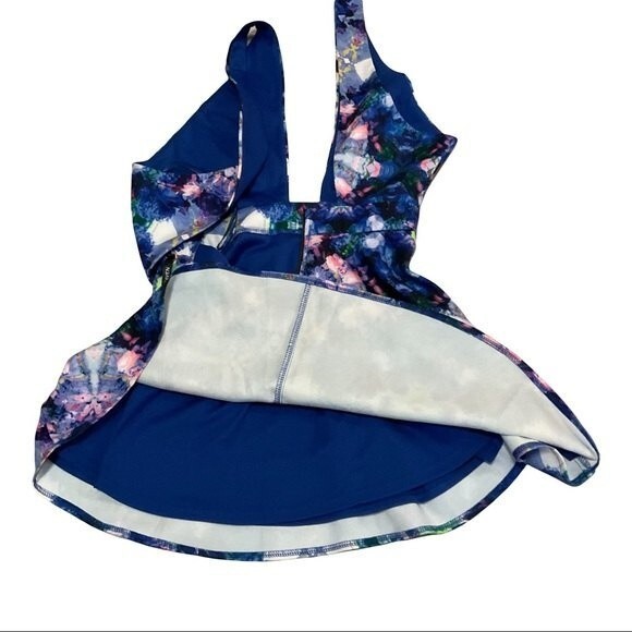 Naven Floral Abstract Print Cutout Kaleidoscope Skater Dress S Prom Cocktail - Picture 8 of 10